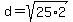 d+=+sqrt%2825%2A2%29