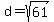 d+=+sqrt%2861%29