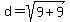 d+=+sqrt%289%2B9%29