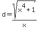 d+=+sqrt%28x%5E4%2B1%29%2Fx%29