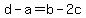 d+-+a+=+b+-+2c
