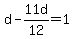 d-11d%2F12+=1