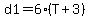 d1=6%28T%2B3%29