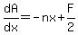 dA%2Fdx=-nx%2BF%2F2