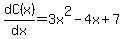 dC%28x%29%2Fdx=3x%5E2-4x%2B7
