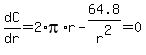 dC%2Fdr=2%2Api%2Ar-64.8%2Fr%5E2=0