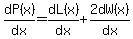 dP%28x%29%2Fdx=dL%28x%29%2Fdx%2B2dW%28x%29%2Fdx