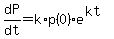 dP%2Fdt+=+k%2Ap%280%29e%5E%28kt%29