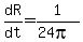 dR%2Fdt=1%2F%2824pi%29