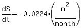 dS%2Fdt+=-0.0224%28m%5E2%2Fmonth%29