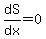 dS%2Fdx=0