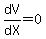 dV%2FdX=0