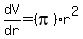 dV%2Fdr+=+%28pi%29r%5E2