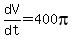dV%2Fdt=400pi