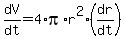 dV%2Fdt+=+4%2Api%2Ar%5E2+%28dr%2Fdt%29