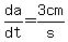 da%2Fdt+=+3cm%2Fs