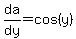 da%2Fdy=cos%28y%29