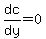 dc%2Fdy=0