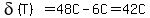 \"delta%28T%29=48C-6C=42C\"
