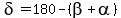 delta=180-%28beta%2Balpha%29