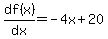 df%28x%29%2Fdx=-4x%2B20