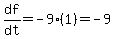 df%2Fdt=-9%281%29=-9