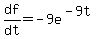 df%2Fdt=-9e%5E%28-9t%29