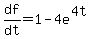 df%2Fdt=1-4e%5E%284t%29