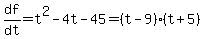 df%2Fdt=t%5E2-4t-45=%28t-9%29%28t%2B5%29