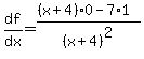 df%2Fdx=%28%28x%2B4%29%2A0-7%2A1%29%2F%28x%2B4%29%5E2