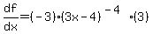 df%2Fdx=%28-3%29%283x-4%29%5E%28-4%29%2A%283%29