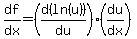 df%2Fdx=%28d%28ln%28u%29%29%2Fdu%29%28du%2Fdx%29