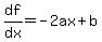df%2Fdx=-2ax%2Bb