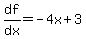 df%2Fdx=-4x%2B3