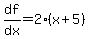 df%2Fdx=2%28x%2B5%29