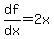 df%2Fdx=2x