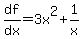 df%2Fdx=3x%5E2%2B1%2Fx