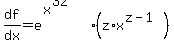 df%2Fdx=e%5E%28x%5E%283z%29%29%2A%28z%2Ax%5E%28z-1%29%29