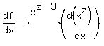 df%2Fdx=e%5E%28x%5Ez%29%5E3%2A%28d%28x%5Ez%29%2Fdx%29