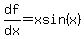 df%2Fdx=xsin%28x%29