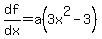 df%2Fdx+=+a%283x%5E2-3%29