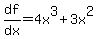 df%2Fdx++=4x%5E3+%2B+3x%5E2