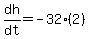 dh%2Fdt+=+-32%282%29