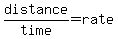 distance%2Ftime=rate