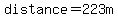 distance=+223m
