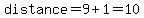 distance=9%2B1=10