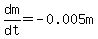 dm%2Fdt=-0.005m