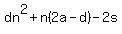 dn%5E2%2Bn%282a-d%29-2s%29