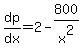 dp%2Fdx=2-800%2Fx%5E2