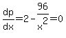 dp%2Fdx=2-96%2Fx%5E2=0